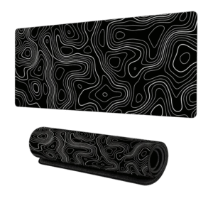 Topography black Mousepad 90x40cm