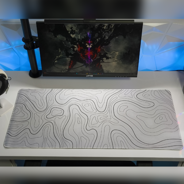 Topography white mousepad