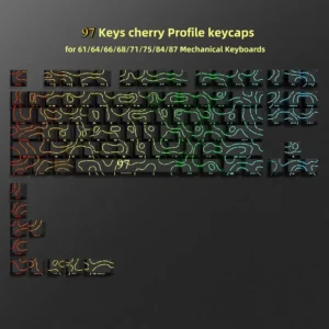 Black topography Custom Keycaps set