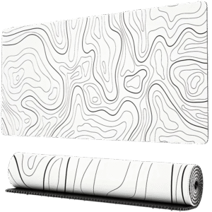 Topography white mousepad