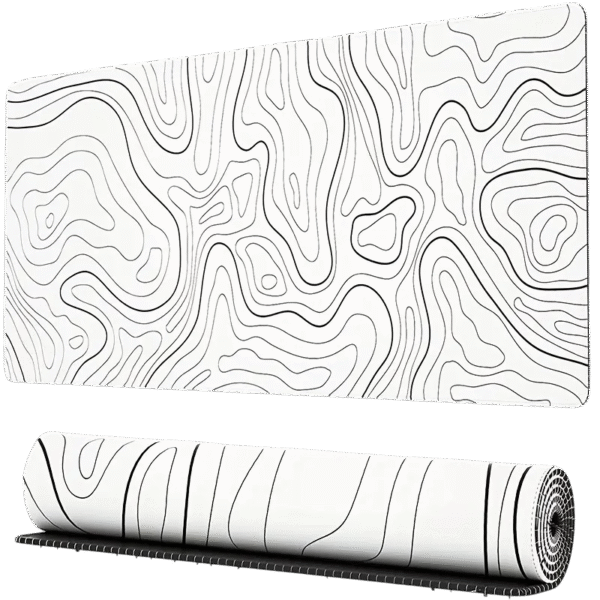 Topography white mousepad