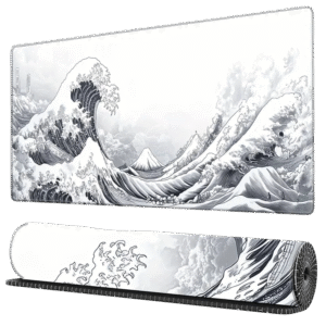 white sea wave mousepad 90x40cm