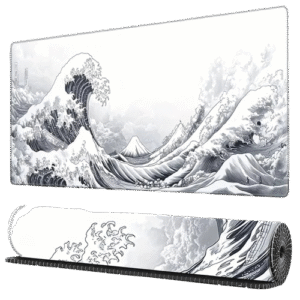white sea wave mousepad 90x40cm
