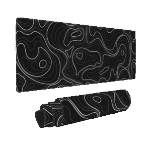 Black topography mousepad 90x40cm