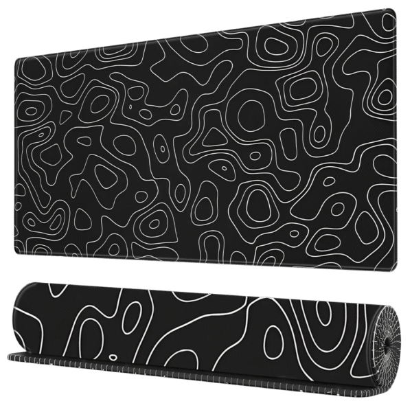 Topography black 2 Mousepad 90x40cm
