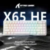 ATTACK SHARK X65HE + Coiled cable (white)