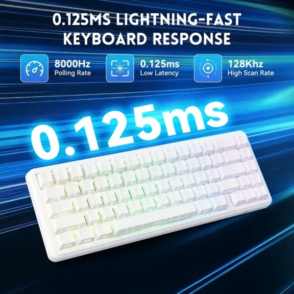 ATTACK SHARK X65HE + Coiled cable (white)