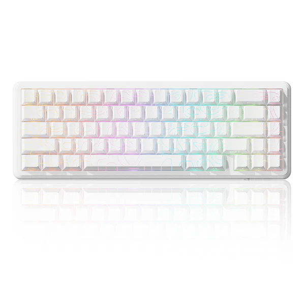 ATTACK SHARK X65HE + Coiled cable (white)