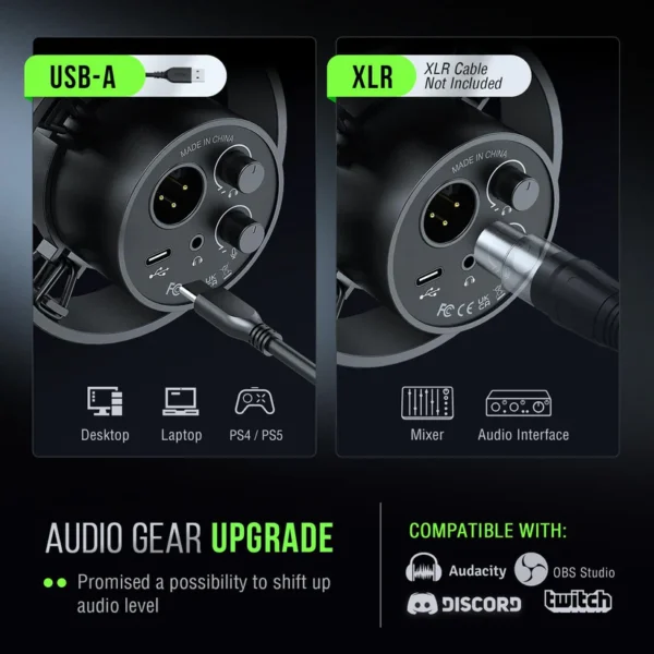 XLR_USB_Connectivity_of_FIFINE_K688_Podcast_Microphone FIFINE K688