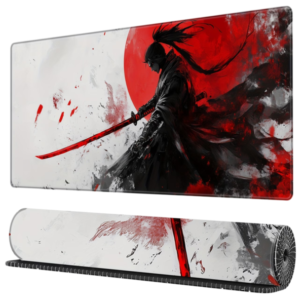 MOUSEPAD Samurai red and white 90x40cm