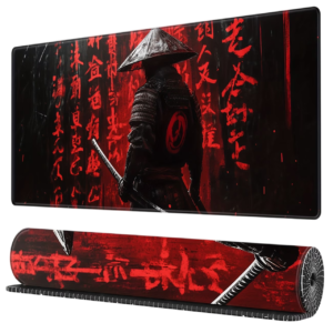 MOUSEPAD Japanese samurai red 90x40cm