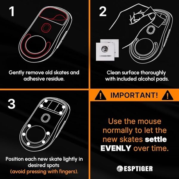 1Esports Tiger ICE V2 DIY Dots Mouse Feet / Skates