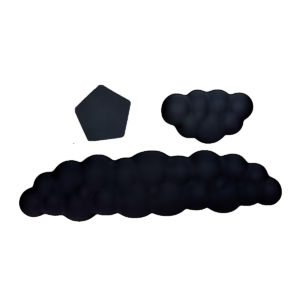 قق 3 Pcs Cloud Wrist Rest (Black Pentagonal)