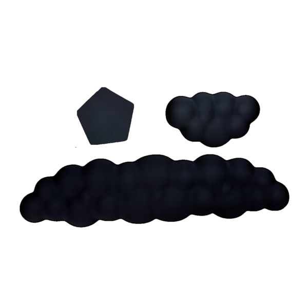 3 Pcs Cloud Wrist Rest (Black Pentagonal)