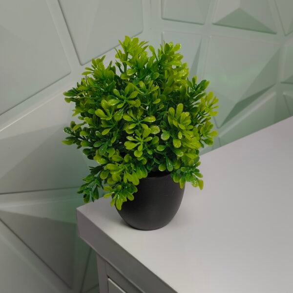 4 pcs Artificial Potted Plants (black/green)