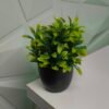 4 pcs Artificial Potted Plants (black/green)
