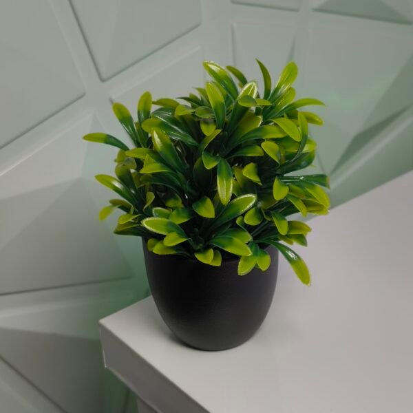 4 pcs Artificial Potted Plants (black/green)