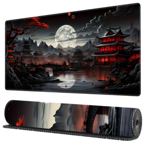 MOUSEPAD full moon black red 90x40cm