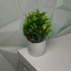 4 pcs Artificial Potted Plants (white/green)