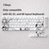 Keycaps with Anime Style in Black And White
