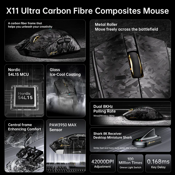 ATTACK SHARK X11 ULTRA Carbon Fiber