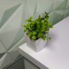 4 pcs Artificial Potted Plants (white/green) (pot carré)