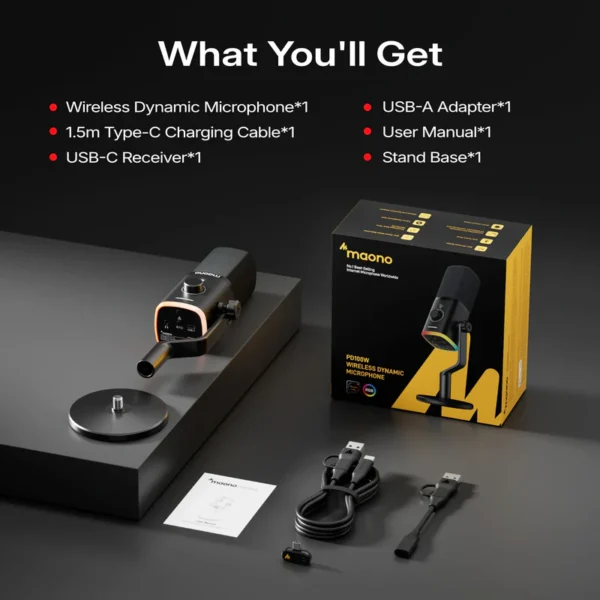 Maono PD100W wireless