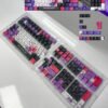 Keycaps with Red And Blue Graffiti