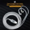 KZ Official USB-C Silver-Plated OFC Cable (With mic)