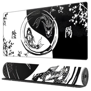 koi yin yang Mousepad  90x40cm