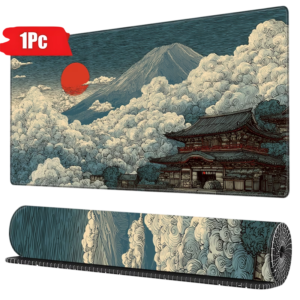 japanese mountain and sunrise MOUSEPAD 90x40cm