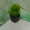 4 pcs Artificial Potted Plants (black/green) (pot carré)