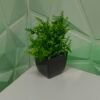 4 pcs Artificial Potted Plants (black/green) (pot carré)