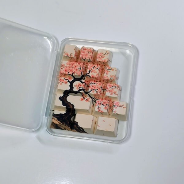 2D keycaps Cherry blossom tree pink