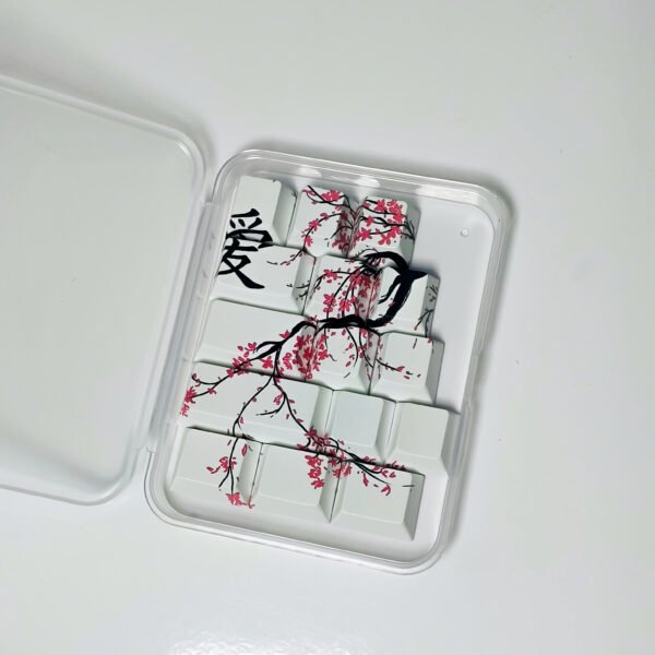 2D Keycaps pink cherry blossom (15 keys)