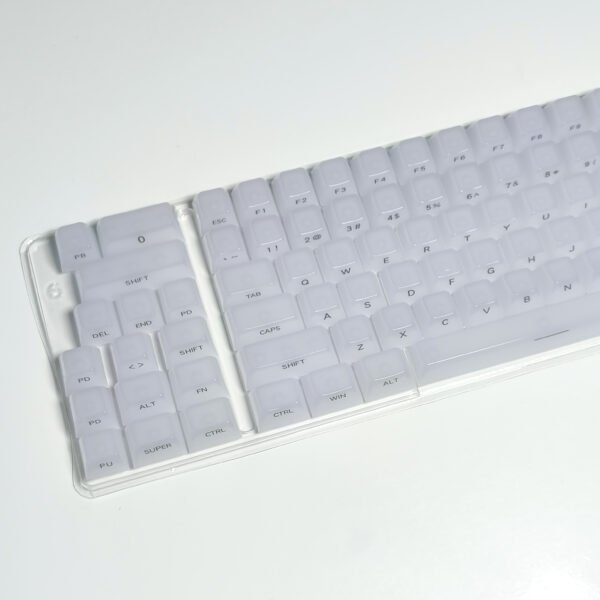 White Shiny keycaps