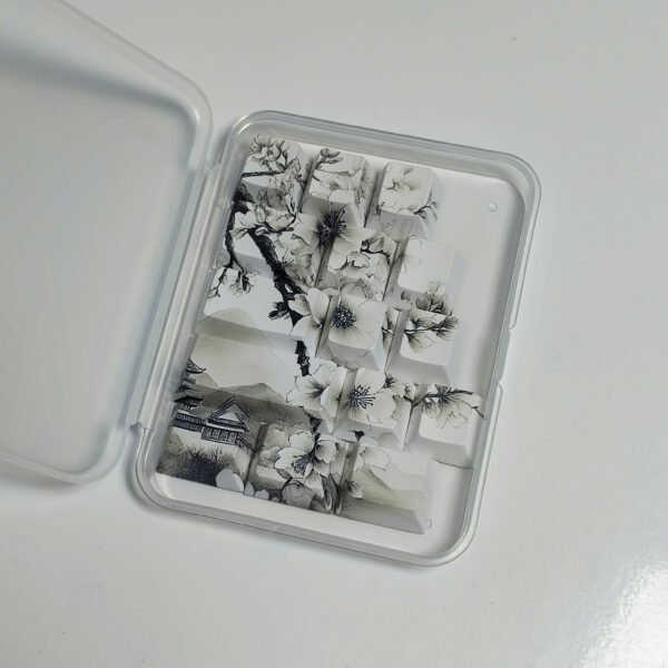 2D KEYCAPS ink style cherry blossom (15 keys)
