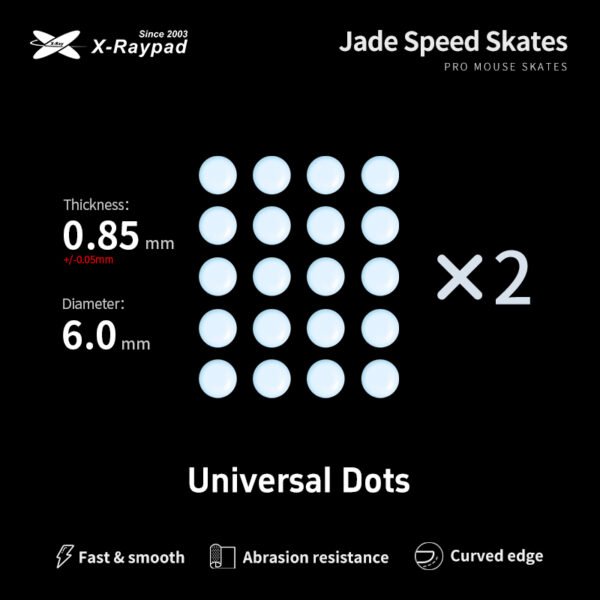 Jade-Speed-DIY-D6.0mm-Mouse-Skates-1 X-Raypad Jade Speed