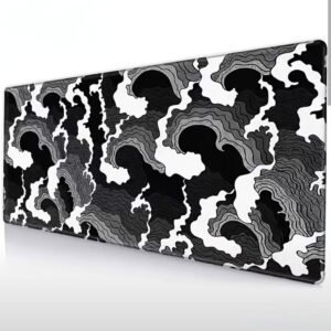 MOUSEPAD Japanese wave black & white